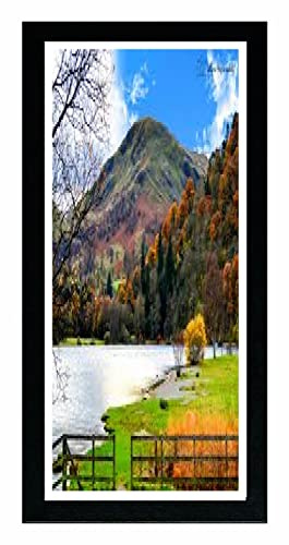 Black Panoramic Photo Frame Modern Picture Poster Frames Real Wood Bespoke Sizes Acrylic Glass 1000mm x 500mm