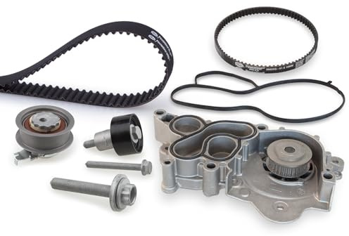 GATES KP15680XS-2 Wasserpumpe + Zahnriemensatz Zähnezahl: 163 20 mm mit Wasserpumpe Kompatibel mit VW Golf 7 Schrägheck 5G1, BQ1, BE1, BE2