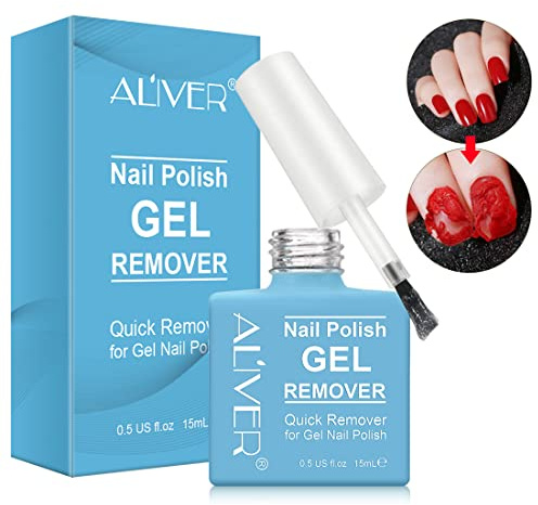 Quitaesmalte profesional de Uñas de Gel. Removedor de Esmalte Semipermanente y Permanente. Elimina Fácil y Rápidamente el Esmalte en 3-5 Minutos, No Daña las Uñas