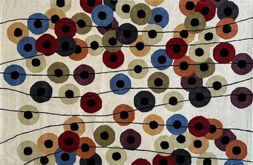 WAWA TEPPICH Wollteppich Beige 200 x 300 cm 100% Wolle handgewebt | Handgewebtes Unikat mit charaktervoller Struktur; vielseitig kombinierbar und passend für unterschiedliche Wohnstile