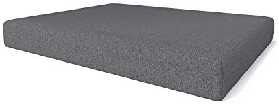 Pillows24 Palettenkissen Sitzkissen 120x80, Wasserabweisend & UV-fest | Palettenkissen Outdoor für Europaletten 120x80, abnehmbarer Bezug, Palettenuflage für Palettensofa, Made in EU, Dunkelgrau