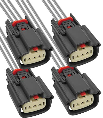 Ignition Coil Connector Harness Fit for Ford V6 V8 Flex 2013-2019 Replace 9U2Z14S411EA S2280 WPT931, 4Pcs