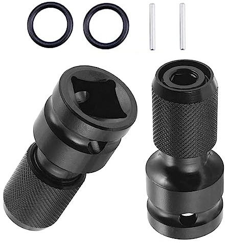 2Stücke Stecknuss-Adapter-Set - 1/2 Zoll Vierkantantantrieb auf 1/4 Zoll Sechskantschaft-Adapter für Schlagratschenschlüssel und Schraubendreher-Bit-Halter -Adapter für mehr Flexibilität beim Arbeiten