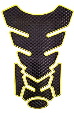 BKEPDY Paraserbatoio Tank Pad Adesivi Fishbone Adesivo Serbatoio 3D Protezione Serbatoio di Gas Pad Adesivo Decalcomanie Moto Serbatoio Protector Pad Sticker (Oro)