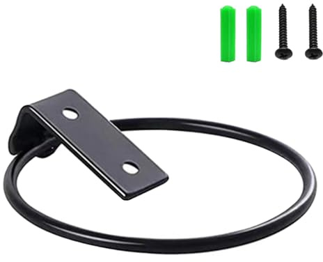 TopHomer Schwarzer Blumen-Wandhalter für Topfpflanzen, Aufhänger, Ring, Pflanzenkorb, Ständer für Garten, Balkon, Hof, Zuhause(Faltbar 15,2 cm/6 Zoll)