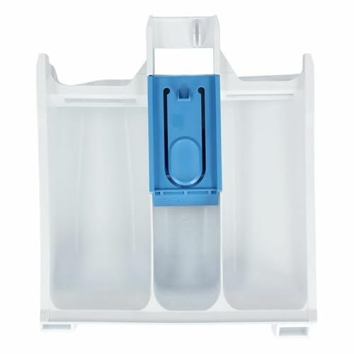 LPPP Cajón detergente compatible con Bosch Siemens 12043842 12009919 | Cajón con sifón azul para lavadora de carga frontal, inserto para suavizante y detergente líquido