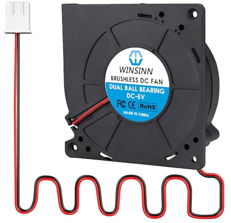 WINSINN DC 120mm Blower Fan 5V 12032 Dual Ball Bearing Brushless Cooling Turbine Turbo 120x32mm 2PIN