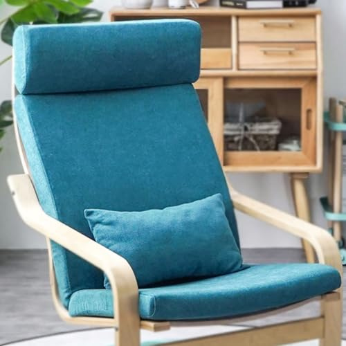 OXFUZZ Armchair Cushion, 1 Piece Soft Cushion Replacement with Removable Cotton Cover, Non Slip, Thick Padded, Peacock Blue
