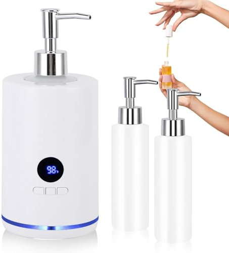 Massageöl Wärmer, 250ml Massageöl-Heizung Mit LED Anzeige, 3 ölflaschen Spender, Automatische Beheizte Körperlotion Flasche Creme Dispensers, Salon Spa Gerät Für Massageöls Lotion