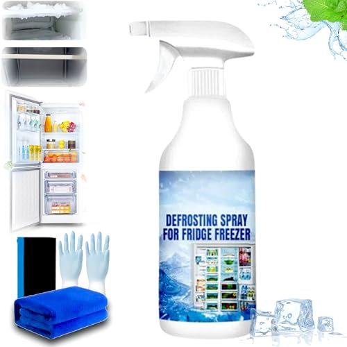 Fridge Freezer Defrosting Spray, Defrosting Spray for Fridge Freezer, Refrigerator Defrosting Spray, Refrigerator Cleaner Inside, Refrigerator Defrosting Deicer Spray, Fast Defrost Removal (1, 100ml)