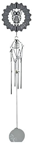 Windspiel Metall 10cm Edelstahl 3D rotierender Wind Pime Garten Anhänger Windglocke for Außenbalkon Hof Home Decoration 3D Windspiel(3)