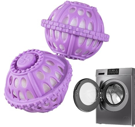 BommFu Wäscheball Waschkugel Für Waschmaschine | Waschen Ohne Waschmittel Trocknerbälle - Für Familien, Studenten, Urlaub, Wohnmobilreisen 8,5 X 7 Cm