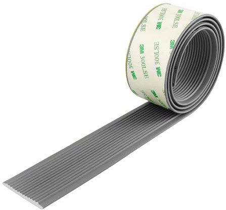 Rutschfeste Treppenkantenprofil, Winkelprofil, Selbstklebend Rutschfeste Treppenkante, PVC Treppen Rutschfeste Gummi-Eckschutzleiste, Treppenkantenschutz(Gray,5x200cm)