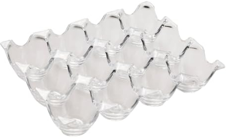 SEWACC Huevera para Refrigerador Caja de Almacenamiento de Huevos de 12 Rejillas Contenedor Transparente Anticolisión Soporte Duradero para Huevos Organizador de Cocina