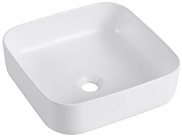 Bacinella d'appoggio lavabo 38x38 cm Bianco Opaco
