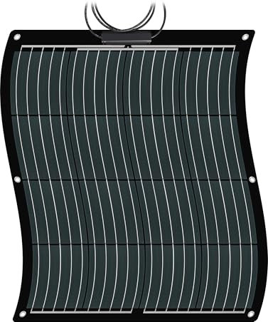 Schwaiger Flexibles Solarmodul 100W Monokristallines Solarpanel 20,7V Flexipanel Fleximodul Balkonkraftwerk PV Modul Wasserdicht für Camping Wohnmobil