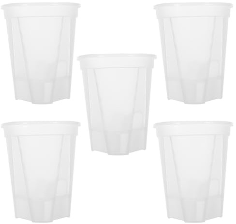 BESTonZON Selbstbewässernder Pflanztopf Automatischer Wasserabsorptions-Topf 15.3X15X15Cm Transparentes Garten-Pflanzgefäß Für Innen Orchideen Und Grünpflanzen