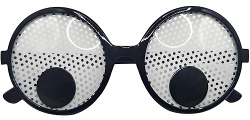 Gammaeon Wackelaugen Partybrille, Googly Eyes Brille mit Schütteleffekt, Lustige Kostümbrille für Fotorequisiten und Cosplay