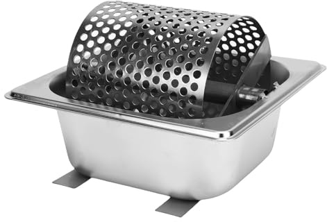 Generic 304 Stainless Steel Butter Wheel, Butter Roller for Even Spreads with Perforated Design, Large Capacity Rustproof Butter Spreader for Bread Burgers BBQ Grill Indoor Outdoor Use