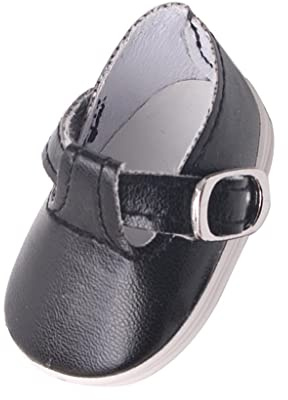 Milageto Puppenschuhe Pu Schuhe für Puppen Kleidungszubehör, Schwarz