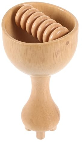 Tazza da Massaggio in Legno Therapy Cup Massaggiatore Manuale | Massaggiatore in Legno per Terapia, Strumento Manuale per Rilassare la Fatica Corporea, Uso Domestico