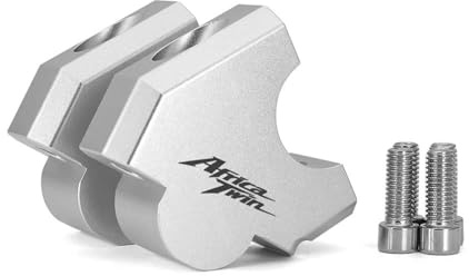 Mano Bar Riser Clip Elevador De Manillar para H&Onda CRF1100L Africa Twin 1100 Adventure Sports 2020-2025. Abrazadera De Extensión. Extensiones Manillar(Plata 1)