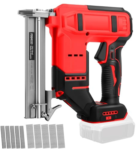 Cloueuse Brad sans fil, compatible avec Milwaukee M 18V batterie (non batterie), agrafeuse électrique sans balais avec 500 clous et 500 agrafes, pistolet à clous à 2 modes pour travail du bois