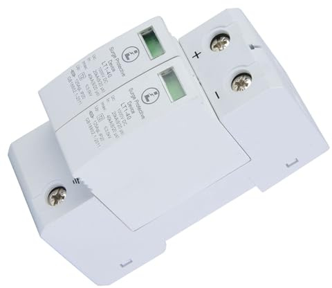 Xiuganpo Dispositivo di Protezione Contro le Sovratensioni 2P Dispositivo di Protezione Contro i Fulmini CC con Involucro Ignifugo Facile Installazione, Prestazioni Stabili, per L'uso in Scatole di