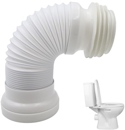 Manguito WC, Universal Flexible Blanco Manguito Recipiente ya no es Necesario Desmontar el Inodoropara Reemplazar La Tubería Manguera WC para 250-530mm Universal