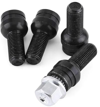 Compatibile Con VW Lega nera Dadi antifurto per ruote auto M14x1,5 pezzi Bulloni ruota