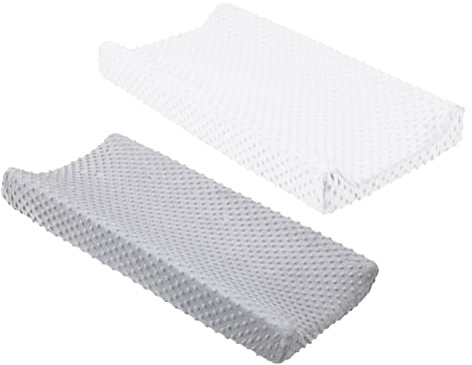 GETAJGHSD Wickelauflagenschutz Waschbar und Komfortabel 2 Stück aus Polyester Passend für Wickeltisch und Wickelkommode Auflage für Babys und Kleinkinder