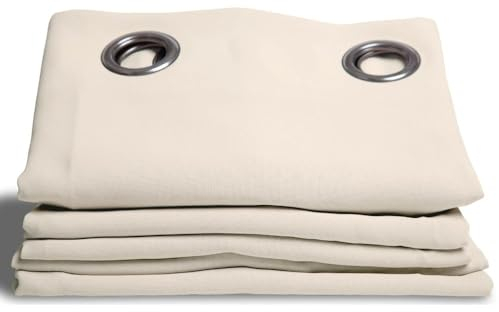 Moondream LumenControl™ Verdunkelungsvorhang | Licht+Sonnenschutz | EU Herstellung | Ösen | Beige MC634 | 140B x 260H cm