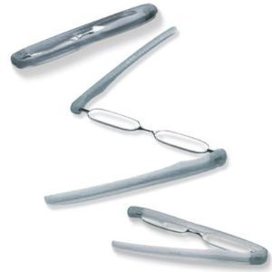 PODREADER Lesebrille Lesehilfe und Etui in Einem, der neue Trend, klappbar, faltbar, platzsparend, von +1,00 bis +3,00 Dioptrien sowie in trendigen Farben wählbar (+ 2.5 Dpt, Blau)