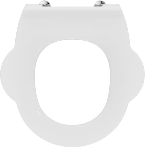 Ideal Standard Contour 21 Schools anello sedile, bambini 3-7 anni – Bianco | Sedile per WC con maniglie laterali per una maggiore facilità d'uso, S454201