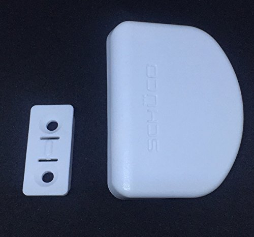 Schüco Ziehgriff Balkontür, Weiß, 6 cm x 4.7 cm x 1 cm, Kunststoff, 100%