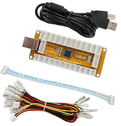 SJ@JX Arcade Game USB Encoder Zero Delay 2 Player Gamepad LED Button Joystick Controller for Nintendo Switch PC PS3 Retropie Raspberry Pi MAME