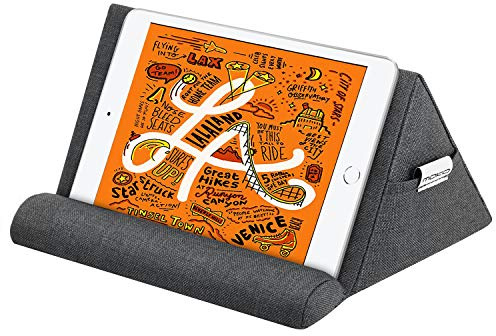 MoKo Tablet Kissenständer, Samt Halter für bis 11 Tablet, Halterung für eReader Kompatibel mit iPad Air 5 10.9/Air3, iPad 10.2 2022, iPad Pro 11/10.5/9.7, Mini 5, Galaxy Tab S9/S9+/S6/S7,Space Grau