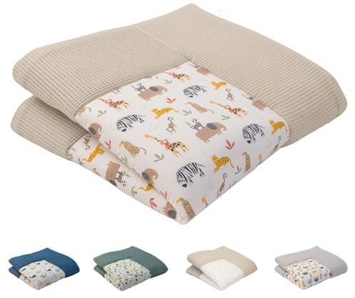 ULLENBOOM Krabbeldecke für Baby 140x140 cm – OEKO-TEX Materialien, Made in EU – Große Spieldecke Baby gepolstert, Krabbelmatte, Krabbeldecke groß & Babydecke
