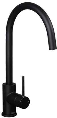 Bristan Pistachio Easyfit Monobloc Sink Mixer Black (PST EFSNK BLK) | Modern Design, Swivel spout, Top fix EasyFit installation, Single lever operation, Kitchen mixer tap, Lifetime Cover