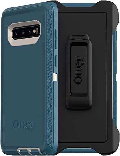 OtterBox Defender Series Screenless Edition Schutzhülle für Galaxy S10+ (nur) – Holsterclip im Lieferumfang enthalten – Nicht-Einzelhandelsverpackung – Big Sur (Blassbeige/Corsair)