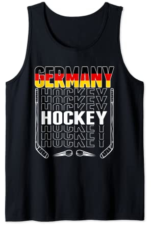 Deutschland Eishockey Fans Trikot Deutschland Flagge Puck Hockeyschläger Tank Top