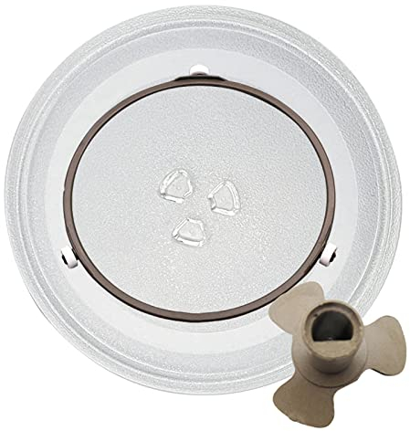 Universally Mikrowellenteller Mikrowelle Drehteller Ersatz Teller Glases Drehscheibe Drehteller Für Mikrowelle Mit Unterstützung Und Mikrowelle Drehring Mikrowellen-Drehteller Glasplatte 27 31.5cm ( S