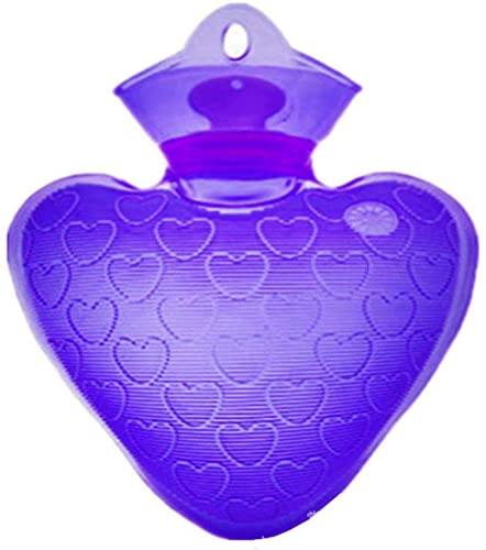 KAYISI Wärmflasche 500 ml Transparent Heizung Wärmbeutel Geburtstagsgeschenk for Freunde PVC Handwärmer - Herz - Stil E