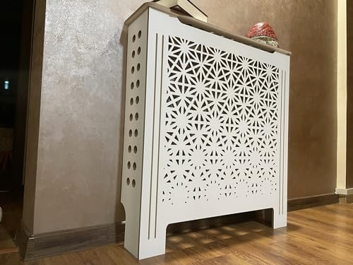 Copertura termica per termosifone moderna AC Cover personalizzata (100 x 85 x 18 cm, marrone)