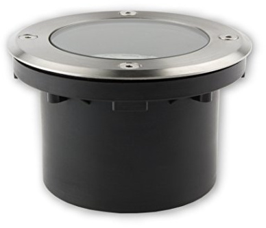 LICHT DISCOUNT LED Bodeneinbaustrahler Dimmbar IP65 Rund 7 W GX53 230V Bodenstrahler warm weiß Bodenspots befahrbar aus Edelstahl für Garten Aussenbereich Weg Leuchte