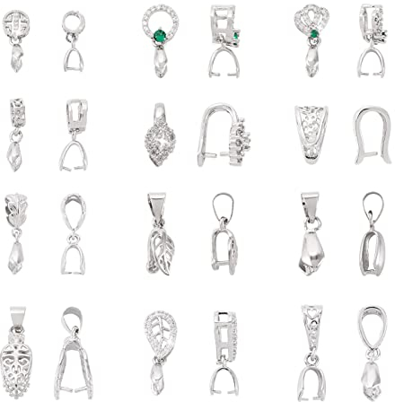 Bestewelry 24 Stück Messing-Eispickel-Klemmen, 12 Stile, Charms, Eispickel, Perlenaufhänger, Verbindungsstücke für baumeln, Charms, Ohrringe, Armbänder, Halsketten, Schmuckherstellung