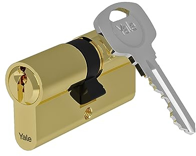 Yale 10-0552-3045-00-0211 500 Plus Series Cylinder-Double-30/45-Polished Brass Euro Profile Cylinder, Satin Nickel
