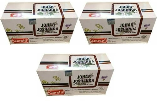 Qarshi Johar Joshanda Herbal Tea Cold Flu remedy - Each Pack of 30 Sachets (3)