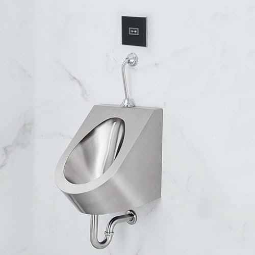 Orinatoio con Scarico Ad Alta Efficienza da Uomo A Parete,orinatoio A Prova di Spruzzi della Toilette del Bagno dell'Acciaio Inossidabile Commerciale 304,orinatoio con Sensore Automatico
