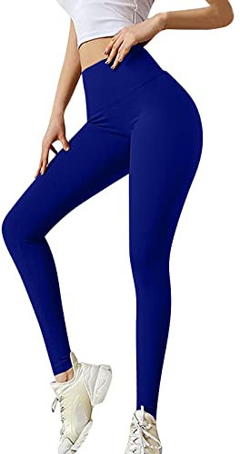 KONG JIMFAN Strumpfhose Hosenbunderweiterung Leggins Weiß Leggins Schlafanzughose Kariert Damen Leggins Sport Strumpfhose Damen Schwarz Transparent Gefüttert Strumpfhose Fleece(Blau,L)